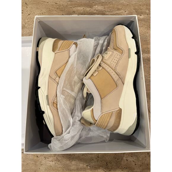 NEW in box Sandro Camel Mesh Nubuck + Leather Sneakers 37 / 6.5 - Picture 4 of 9